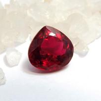 Reb Ruby Pear Ring Size 4.45 Ct Natural Certified Ring Making Gift Gemstone 10.3 mm approx. raudona