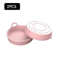 2Pcs Anti-Slip Coaster For Car Stable Food Grade Silicone Gel Drink Holder Pad Universal Auto Cup Holder Coaster Silent Cup Pad (as the picture,silicone materi)