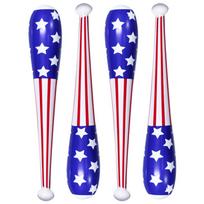 4Pcs Inflatable American Baseball Bats 83Cm/32.7Inch Inflatable Hammer Stick Balloon Toy Carnival Pool Party Game Gifts