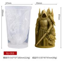 Knights Crows Silicone Candle Molds 3D Knights Crows Statue Resin Plaster Cement Casting Mold Diy Handmade Soap Crafts Mold