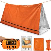 1Pc Survival Shelter, Emergency Tent Survival Kit With String Bundle Pocket Whistle For Hiking, Car Camping, First Aid Hurric