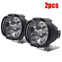2 vnt. 6 LED pagalbinis priekinis žibintas motociklo prožektoriams, transporto priemonės žibintas 6LED pagalbinis priekinių žibintų ryškumas elektrinio automobilio žibintas 2pcs