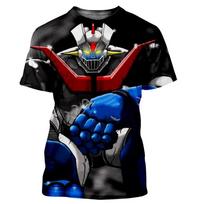 Naujas madingas šaunus varpelis Mazinger Z vyriški 3D spausdinti marškinėliai vasarinis laisvalaikio viršus 6XL