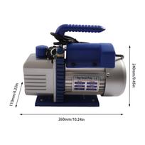 Vakuminio siurblio ir manometro rinkinys Automobilio oro kondicionieriaus remontui Ketaus 180W 1/4 AG su oro filtru, mažas triukšmas, CE, R134a R410a ir tinkamas 1/4  žarnai mėlyna