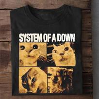 Collection System Of A Down Juokinga Katės Dovana Gerbėjui Juoda Visų Dydžių Marškinėliai AM520 Unisex Marškinėliai L