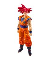 TAMASHII NATIONS Dragon Ball Super Super Saiyan Dievas Son Goku Teisingos Širdies Atneštas Saijanų Dievas Apie 140mm PVC ABS Dažytas Judinamas