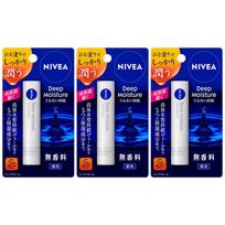 Nivea Deep Moisture Lip Unscented Quasi-drug 3-pack