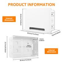 Cable Management Kit 9inch in-Wall TV Media Box Recessed TV Outlet & Network Enclosure in-Wall Enclosure, TV Home Theater Box H9x W14.3 x D3.9inch