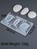 3 Hole Pebble Silicone Candle Mold DIY Stone Shape Aromath Soap Molds Plaster Resin Chocolate Baking Making Home Crafts Decor