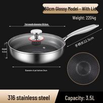 316 Stainless Steel Honeycomb Non-Stick Frying Pan dangtelio spalva nenurodyta