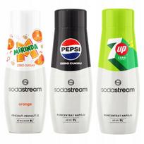 Sirupas Sodastream Mirinda Zero + Pepsi Zero + 7Up Zero Carbonatoriui