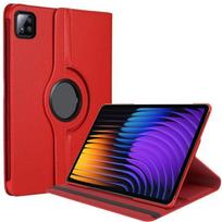 Coque pour Xiaomi Pad 7 / 7 Pro 11,2 Pouces - Protection avec Support Rotatif Cuir PU Rouge raudona