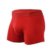 Vyriškos boksininkų kelnaitės, vidutinio aukščio, su elastine juosta, U formos iškyša, šortai, apatiniai, vienspalvės, kvėpuojančios, slim fit dizainas, kelnaitės L raudona