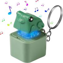 Funny Rechargeable Croaking Frog Keychain With Led Light - Stress Easing Fidget Clicker With Frog Lizard Snake Sound Feature