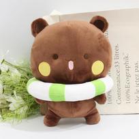 Bubu Cute And Dudu Plushies Swimming Rings Panda Plush Doll Soft Cute Kawaii Cartoon Fluffy Bear Toy Car Sofa Decor Birthday Gift