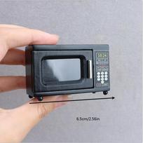Dollhouse 112 Miniature Black Microwave Oven Furniture Home Model Decor Toy Doll House Accessories For Kids Adults Children's Birthday Gift Holiday