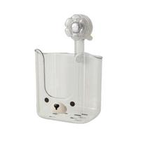 Storage Box with Vacuum Suction Cup Wet Tissue Holder Hygienic Wipe Holder Cute Bear Shape Kitchen Bathroom Organizer