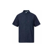 Levis Solid Color Casual Denim Short Sleeve Shirt Men shirts 86624-0014 XS