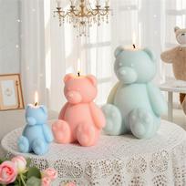 Detailed Silicones Bear Shape Scented Candle Soap Plasters Mold For Creative Homes Decors And Handmade Gift Making S