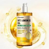 100% grynas vitamino E aliejus - 237 ml, ekologiškas vitamino E aliejus randams, odai, veidui, nagams ir plaukams, maitina ir drėkina odą, gerina odos tekstūrą 1PCS