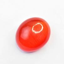 Natural ORANGE Cat's Eye Sri Lankan 94 Ct Cabochon Cut CERTIFIED Loose Gemstone 29.7 mm oranžinė