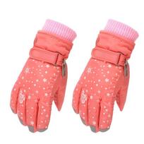 Girls Snow Snowboard Thicken Warm Waterproof Children Skiing Gloves Outdoor Sports Mittens Ski Kids Cycling Gloves 5-8Years oranžinė