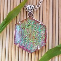 LAB-CREATED Certified 925 Sterling Silver Monarch Opal 90 Ct Fancy Cut Pendant 26 mm Approx įvairiaspalvis