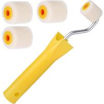 Feb.Mini Paint Rollers For Touch Up Trim Edges Corners Small Roller Brush For Touch Up Painting Tool Set geltona