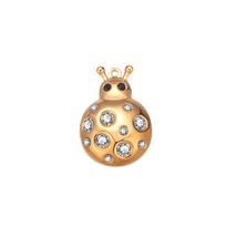 2Pcs Ladybug Charm Stainless Steel Crystal Insect Pendants For DIY Necklace Bracelet Earrings Jewelry Making Accessories balta