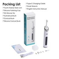 Electric Ultrasonic Dental Scaler 5 Modes Tooth Cleaner Calculus Tartar Remover Teeth Stain Cleaner Oral Care Teeth Cleaning Too balta