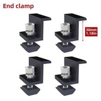 30mm/35mm Solar Modules Fixing PV Bracket End Clamp Middle Clamp 4/10/20pcs Mounting Rail PV Solar Panel Mount Accessories TypeA-4PCS-30MM