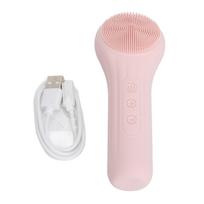 Electric Face Cleansing Brush Vibration Heating Waterproof Silicone Facial Deep Cleansing Brush