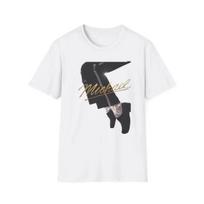 Michael Jackson Moonwalk Ikona Balinti Medvilniniai Marškinėliai Su Auksinės Spalvos Parašo Spaudiniu Moterims Ir Vyrams Marškinėliai 4XL black