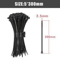 2x100/2x150/2x200/3x150/3x200mm  Nylon Cable Ties Zip Ties Self-locking White Black 2mm 3mm Width 100Pcs (as the picture,100pc)