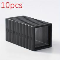 10 vnt., Skaidri plaukiojanti vitrina, plastikinės plėvelės papuošalų pakavimo dėžutė, papuošalų, karolių, žiedų ir kolekcionuojamų daiktų laikymo dėžutė 7x7cm