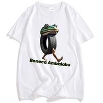 Italian Brainrot Tee Boneca Ambalabu Funny Frog T-shirt Short Sleeve Summer Male T Shirt Men Women Clothing Cartoon Printing Top S įvairiaspalvis