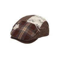 Y2k Star Plaid Beret American Painter Cap Trend Newsboy Cap  Spicy Girls kava