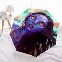 Avatar Inspired Outdoor Umbrella with Automatic Opening and Closing Mechanism, Foldable Design, 8 Rib Iron Frame Perfect Gift for Fans, Trav