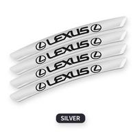 4Pcs Aluminium Car Wheel Hub Styling Stickers Decoration Strip For Lexus FSPORT LBX NX RX 350h 450h ES UX 300e GS GX IS LS LX CT