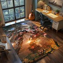 Gundam Char's Zaku Carpet for Living Room Bedroom Home Decor Cool Movie Mat Play Floor Mat 60x90cm