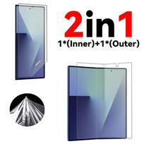 Hydrogel Film for Samsung Z Fold 7 Screen Protector HD Clear Full Cover Front Back Blue Light Hydrogel Film for Galaxy Z Fold7 For Z Fold 6