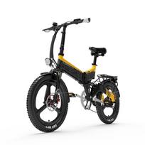Lankeleisi G650 20×2.4 foldable all-terrain electric bicycle,48V 500W motor,Maximum range of 110 km,Maximum load capacity of 120 kg. geltona