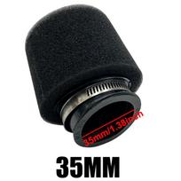 35/38-40/42/45/48mm Bent Head Foam Air Filter Sponge Cleaner Clamp-on Moped Scooter 110/125/150/250cc Dirt Pit Bike Motorcycle 35mm Black Bent Head
