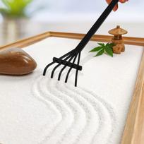 6 vnt. Zen sodo grėbliai, mažas rinkinys, lengvi plastikiniai stumiamieji grėbliai smėlio meno kūrimui, stalo Zen dekoracija, mini sodo grėblių rinkinys China Mainland