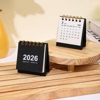 Mini Desk Calendar Solid Spiral Bound Calendar Paper Desk Calendar Thick Paper Table Planner For Desktop Student Office juoda