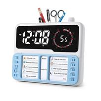 Task Compact Digital Clock Silent Countdown Timer Interactive Visual Timer For Kids Timer Silent Countdown For Classroom Home mėlyna