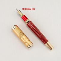JINHAO Luxury Fountain Pen 3D Buddha Gold Relief Carving Iridium Nib Calligraphy Pens Zen Cultural Gift for Men Women Collectors (as the picture,EF)
