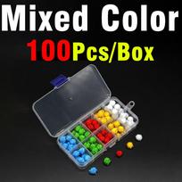 100PCS Mixed Color Glo-Bug Egg 10mm Bionic Fish Eggs Fishing Lure Materials Trout Fly Nymph Tying Plush Ball Fly Tying Supplies