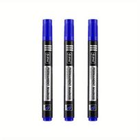 3 Pcs Permanent Paint Marker Pen Waterproof Black Pen For Tyre Oily Markers Quick Drying Signature Pen Stationery Supplie