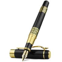 Retro Metal Fountain Pen F Nib Classic Design With Converter High Quality For Business Writing Office School Supplies Stationery (as the picture,F)